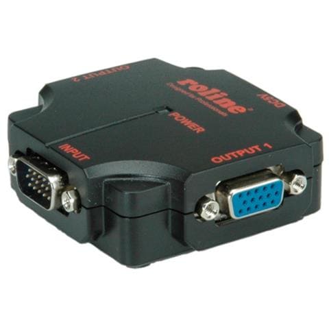 VGA Video Splitter, 450 MHz, 2-way, 1920 x 1080 Pixels, 450 MHz, 25 x 70 x 66 mm - Foto 1